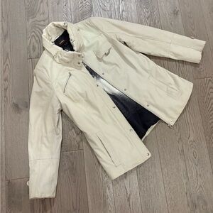 Danier Women's Ivory Leather Jacket